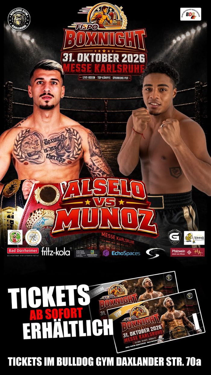 Plakat Alex Alselo vs. Muñoz
