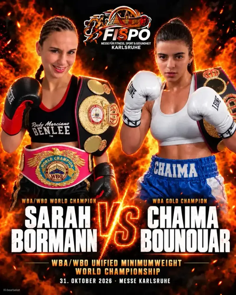 Plakat Sarah Bormann vs. Bounouar